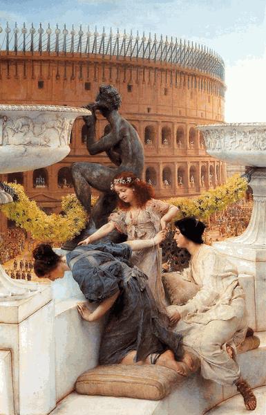 Sir Lawrence Alma-Tadema,OM.RA,RWS The Colosseum Sweden oil painting art